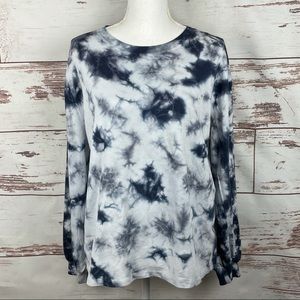 C&C California Blue Cloud Tie Dye Sweatshirt Med